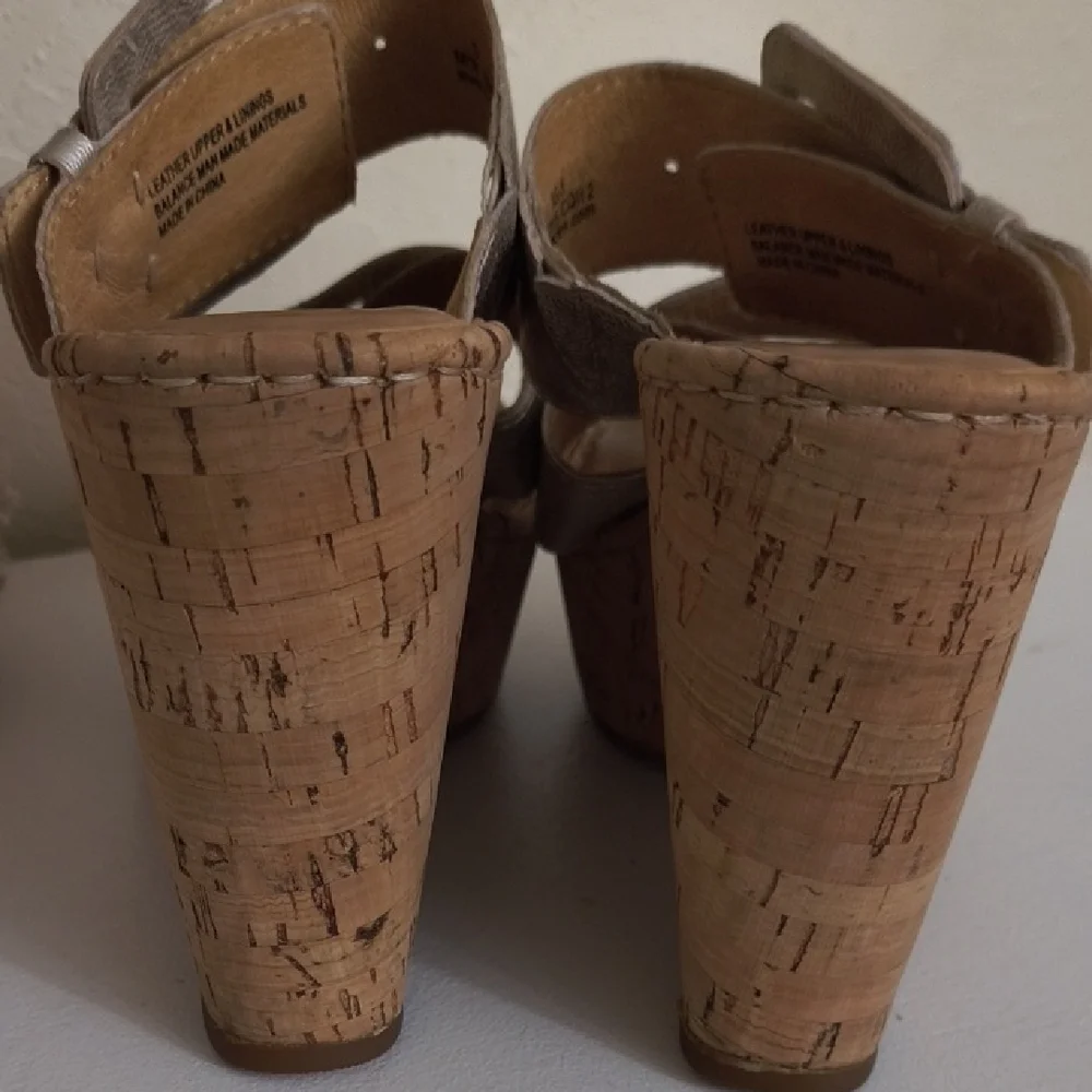 Born Women's Silver Platform Sandals - Picture 7 of 11